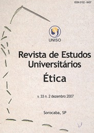 					Visualizar v. 33 n. 2 (2007): Ética
				